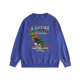 Amiri washed sweatshirt flame island printing washed and distressed