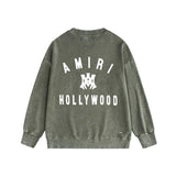 Amiri washed sweatshirt Hollywood spider print washed old