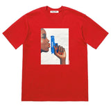 Men T-shirts 21SS Water Pistol Tee Water Gun Print Loose Short Sleeve Crew Neck T-Shirt