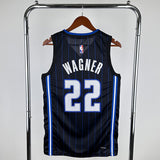 NBA Jerseys 23 season Magic, away, black, striped No. 22, Wagner