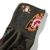 Bathing Ape Hoodie 15th Anniversary Hooded Sweater Men's Autumn and Winter Fleece Cardigan Zipper Shark Head Jacket