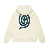 Amiri hoodie patchwork color snake print