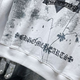Chh Chrome Hearts Sweatshirts cross embroidered casual men's and women's crew neck sweater