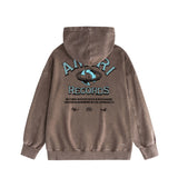Amiri washed hoodie earth letter washed and distressed printing