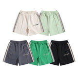 Palm Angels Shorts Flocking Alphabet Stripe Color Match Casual Shorts