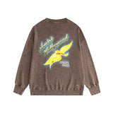 Amiri washed sweatshirt star point wings printing washed and distressed