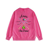 Amiri washed sweatshirt billiard cue printing washed and distressed