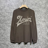 Amiri long sleeve shirts distressed text printing