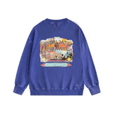 Amiri washed sweatshirt lake view oil painting printing washed and distressed