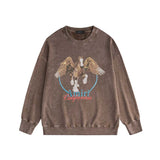 Amiri washed sweatshirt oil painting pegasus printing washed and distressed