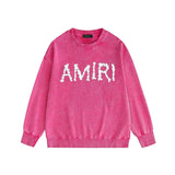 Amiri washed sweatshirt foggy star printing washed and distressed