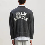 Palm Angle Sweatshirt Art Oil Painting Print Long Sleeve Crew Neck Sweater