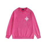 Amiri washed sweatshirt star shield printing washed and distressed