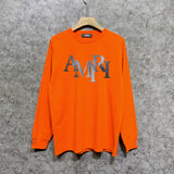 Amiri long sleeve shirts gray gradient letterprinting