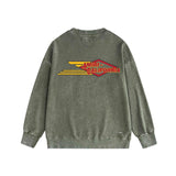 Amiri washed sweatshirt eagle printing washed and distressed