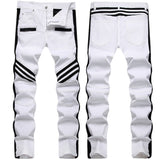 Mens Fashion Jeans black camouflage stripes 8829#