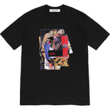 Mens T-shirts 21FW Stack Tee Overlap Sticker Phantom Print Crew Neck Short Sleeve T-Shirt