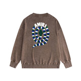 Amiri washed sweatshirt large patchwork colorful snake printing washed and distressed