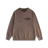 Amiri washed sweatshirt skeleton letter print washed old