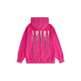 Amiri washed hoodie colorful ink splash paint mother printing