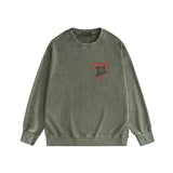 Amiri washed sweatshirt bull printing washed and distressed