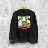 Amiri washed sweatshirt mirror printing washed and distressed