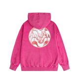 Amiri washed hoodie circle sketch printing washed and distressed