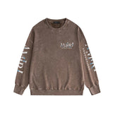 Amiri washed sweatshirt double-sided rose print washed old