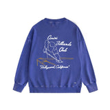 Amiri washed sweatshirt billiard sketch printing washed and distressed