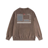 Amiri washed sweatshirt tv channel printing washed and distressed
