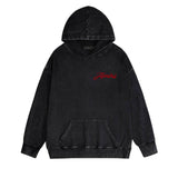 Amiri washed hoodie mottled pegasus distressed printing