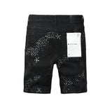 purple brand denim shorts
