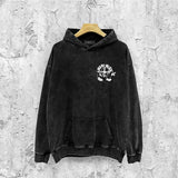 Amiri washed hoodie note fan distressed printing
