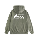 Amiri washed hoodie pure letter distressed printing