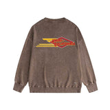 Amiri washed sweatshirt eagle printing washed and distressed