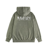 Amiri washed hoodie vine text washed distressed printing