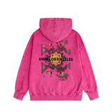 Amiri washed hoodie damaged oil painting distressed printing