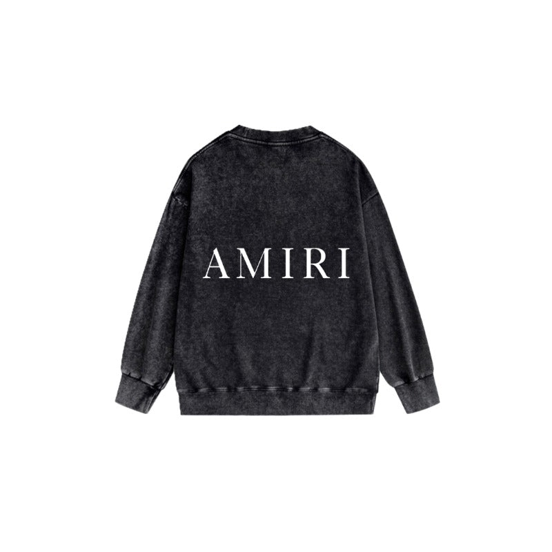 Amiri washed sweatshirt simple letter printing