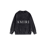 Amiri washed sweatshirt simple letter printing