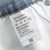 Mens Fashion Jeans Cross-line wide-leg pants 5718#