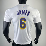 NBA Jerseys Lakers, white size 6, quick-drying short sleeves