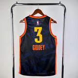 NBA Jerseys 24 season, Thunder, City 3, Giddy