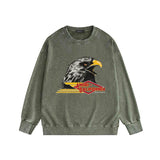 Amiri washed sweatshirt eagle printing washed and distressed