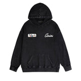Amiri washed hoodie billiard sketch washed distressed printing