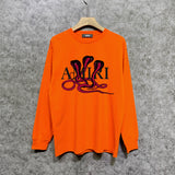 Amiri long sleeve shirts new font cobra printing
