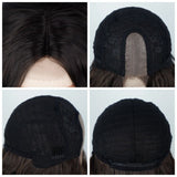 Women's Wigs Middle Part Highlighted Water Wave Lace Front Wig