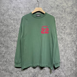 Amiri long sleeve shirts red letter bevel letterprinting