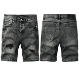 purple brand denim shorts