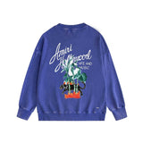 Amiri washed sweatshirt banana panther printing washed and distressed