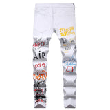 Mens Fashion Jeans Street graffiti style 5601# 5608#